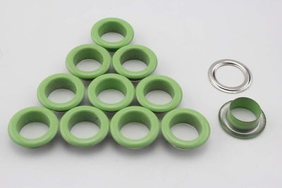 Iron Round Eyelets Grommets and washers for Leather Purse Shoe Paper DIY Crafts Inner Size / Green - 3/8" (10 mm)