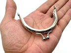 Half-Round Glue-In Kiss-Lock Purse Frame, 3" x 2" (7.5 x 5 cm)