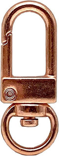 Mini Square-Top Push-Gate Swivel Clasp, Round Eye