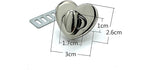 Heart Twist Turn Lock Clasp Purse Closure Lock Zinc alloying for Purse Bag Wallet Clutch Making