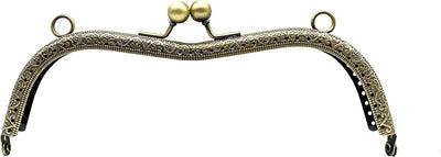 M-Shape Sew-In Kiss-Lock Purse Frame, 7 1/2" x 2 9/16" (19 x 6.5 cm)