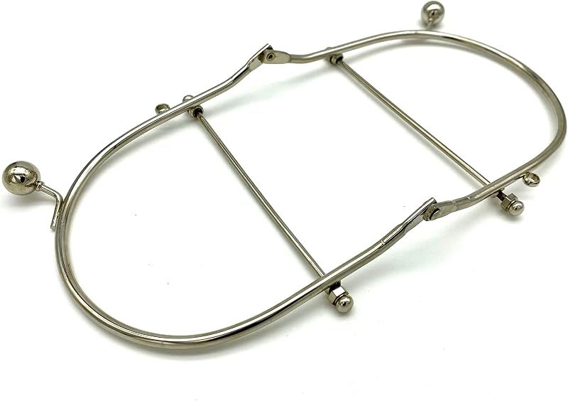 Sew-In Kiss-Lock Purse Frame with Handle, 4" x 4 1/2" (10.5 x 11.5 cm)