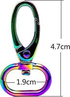 Oval Push-Gate Swivel Snap Hook, Compact