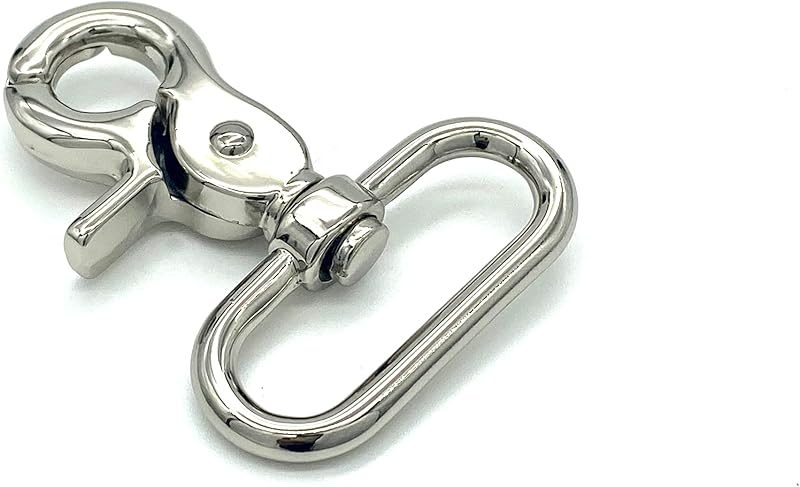 Compact Lobster-Claw Swivel Snap Hook, D-Ring Eye