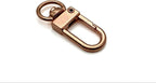 Mini Square-Top Push-Gate Swivel Clasp, Round Eye