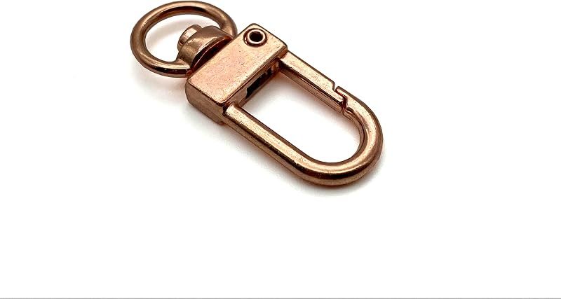 Mini Square-Top Push-Gate Swivel Clasp, Round Eye