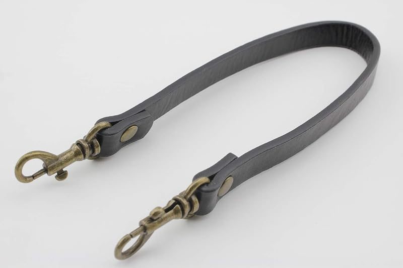 PU Leather Handbag Purse Strap Handles with Clip for Purse Bag Making Replacement 14" (36 cm) Black