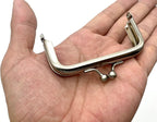 Glue-In Kiss-Lock Purse Frame, 3" x 1 5/8" (7.5 x 4 cm) - 6.5mm Ball Clasp