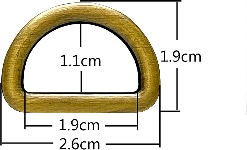 Zinc Alloy D-Rings, 3/4" (19 mm)