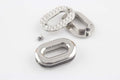 Zinc Alloying Oval Screw in Eyelet Grommet Purse Loop Handle Connectors Easy Installation Inner Width