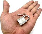 Bag Purse Clutch Padlock with Key zinc alloying for Jewelry Necklace Charm Box Making Hardware