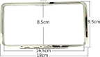 Rectangle Glue-In Kiss-Lock Purse Frame, 7" x 3 3/4" (18 x 9.5 cm)
