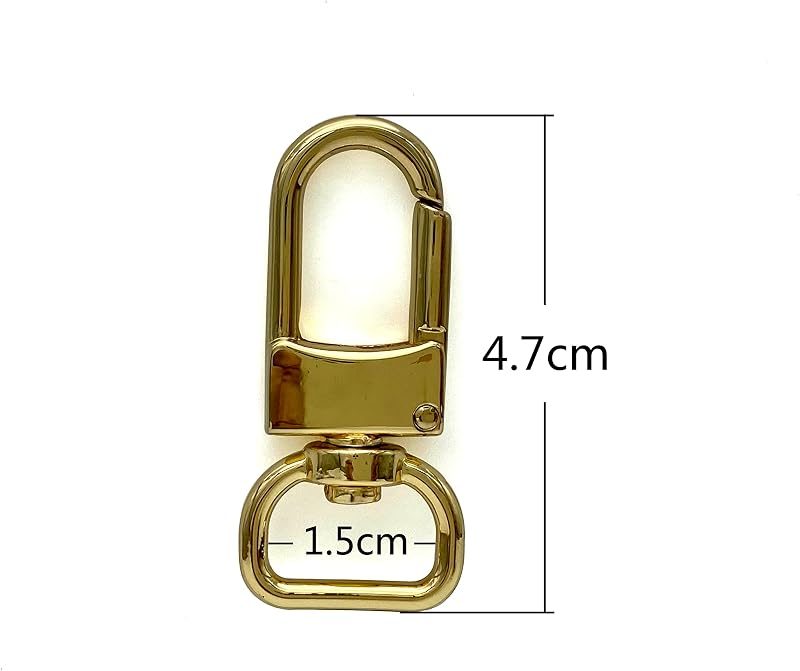 Square-Top Push-Gate Swivel Snap Hook, Square Eye (5/8")