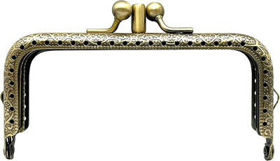 Rectangle Double-Pocket Sew-In Kiss-Lock Purse Frame, 11 x 5 cm
