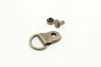 Rivet-On D-Loop Strap Anchor Clip (20mm)