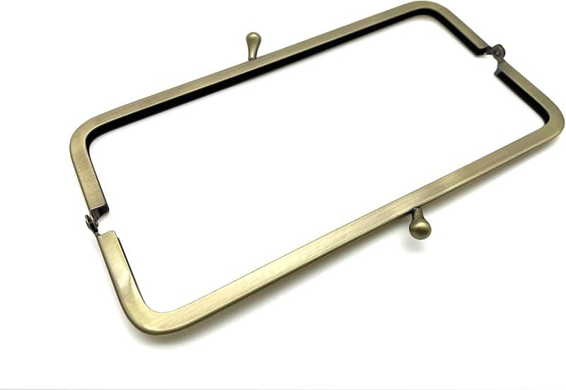 Rectangle Glue-In Kiss-Lock Purse Frame, 7 1/4" x 2" (18.5 x 5 cm)