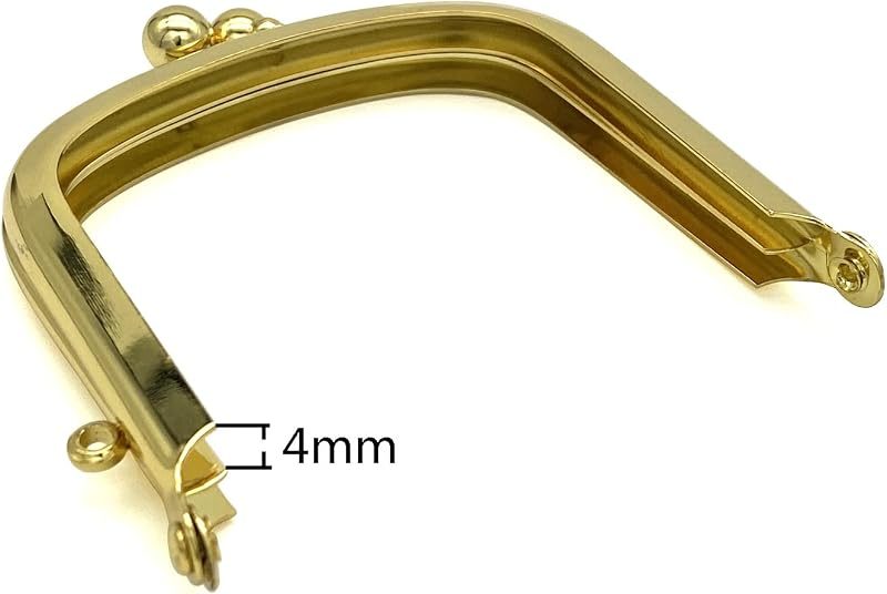 Rectangle Glue-In Kiss-Lock Purse Frame, 2 3/4" x 2 9/16" (7 x 6.5 cm)