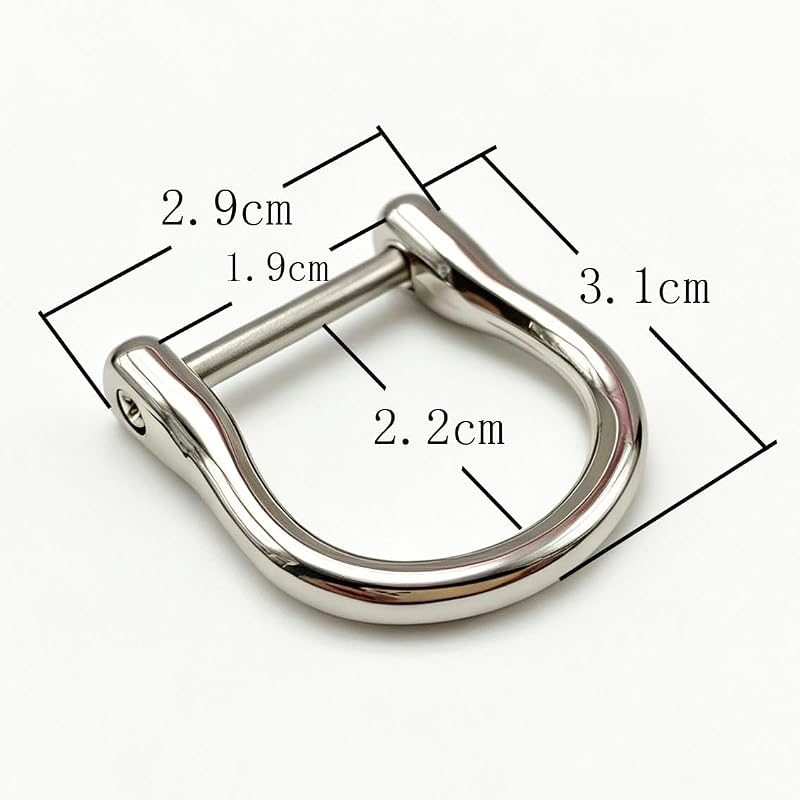 Screw in D Ring Buckle / zinc Alloy vachette Clasp Buckles Dismountable Screw for Buckle Straps Bags Belt Purse Making