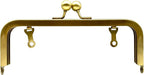 Rectangle Glue-In Kiss-Lock Purse Frame, 6 1/2" x 2 9/16" (16.5 x 6.5 cm)