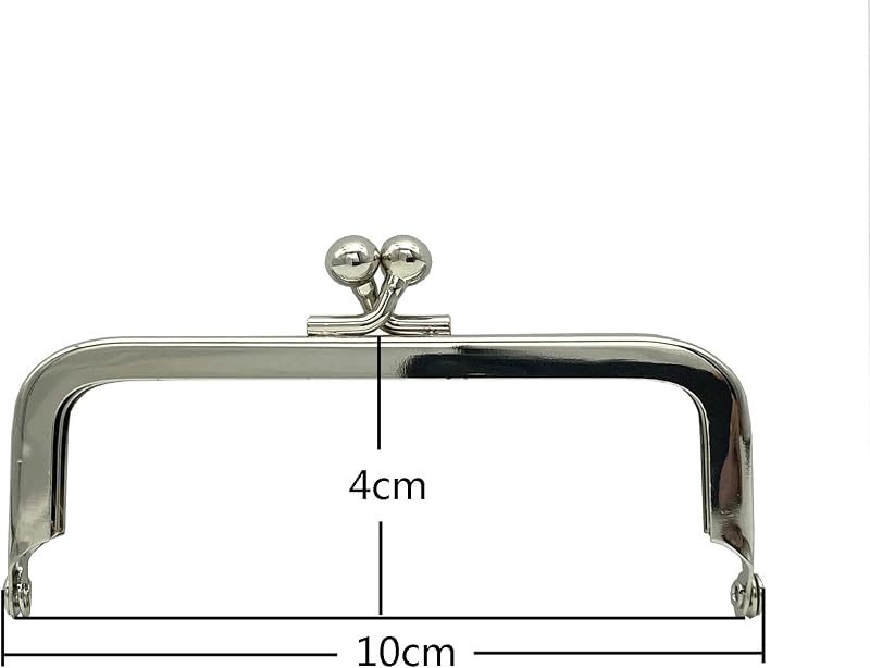Rectangle Glue-In Kiss-Lock Purse Frame, 4" x 1 5/8" (10 x 4 cm)