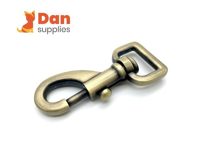Heavy-Duty Swivel Bolt Snap Hook (7/8", 21mm) - Antique Bronze