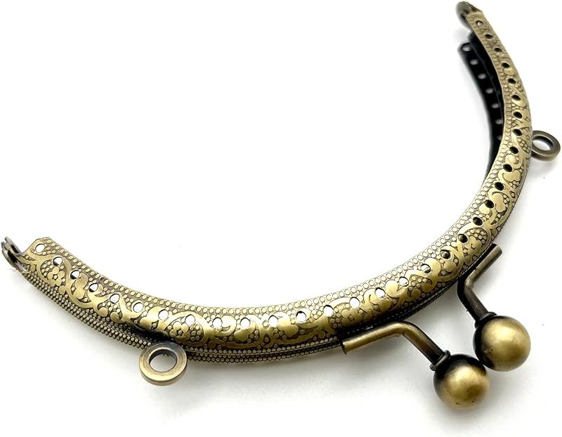 Half-Round Sew-In Kiss-Lock Purse Frame, 4 3/4" x 2 3/8" (12 x 6 cm)