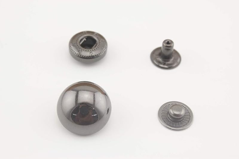 Solid Brass Dome-Top Snap Fastener Button Caps