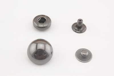Solid Brass Dome-Top Snap Fastener Button Caps