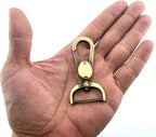 Long Push-Gate Swivel Snap Hook, D-Ring Eye