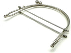 Sew-In Kiss-Lock Purse Frame with Handle, 6 1/8" x 5 3/4" (15.5 x 14.5 cm)