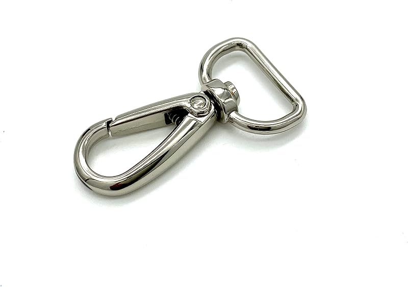 Push-Gate Swivel Snap Hook, D Eye (3/4", 4.6cm)