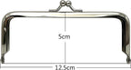 Rectangle Glue-In Kiss-Lock Purse Frame, 5" x 2" (12.5 x 5 cm)