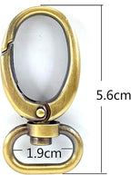 Oval Push-Gate Swivel Snap Hook, Large