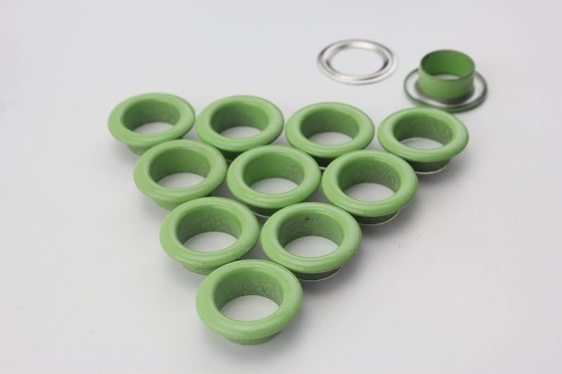 Iron Round Eyelets Grommets and washers for Leather Purse Shoe Paper DIY Crafts Inner Size / Green