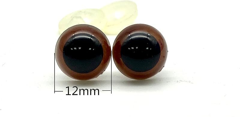 Plastic Safety Eyes with Washers - Round Pupil