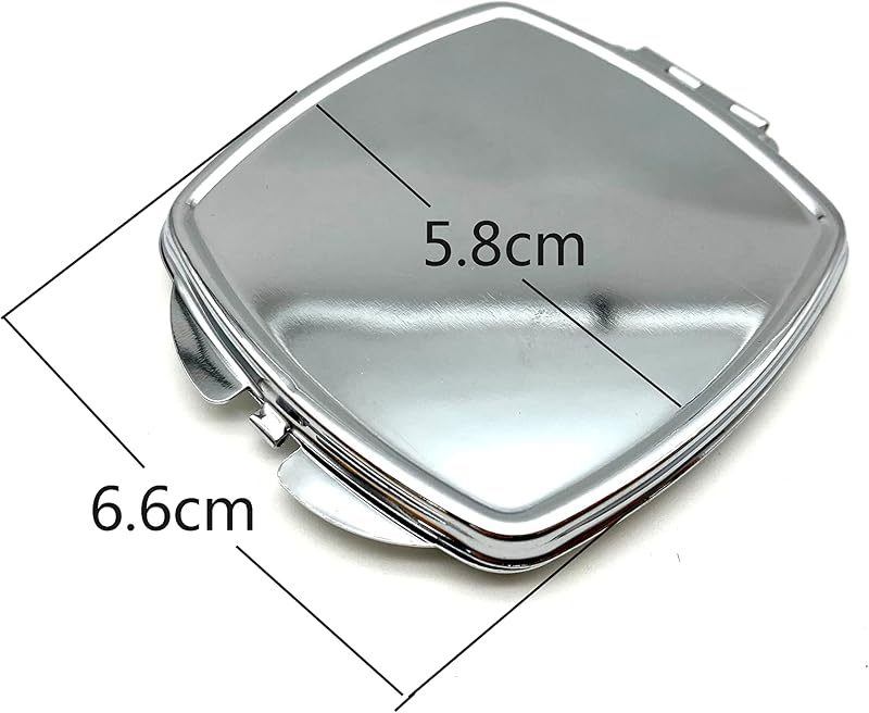 Rounded-Square Compact Mirror Blank (6.6cm)