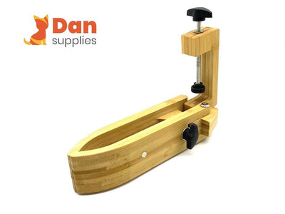 Free to turn Bamboo lacing Stitching Pony Clamp - Natural Wood