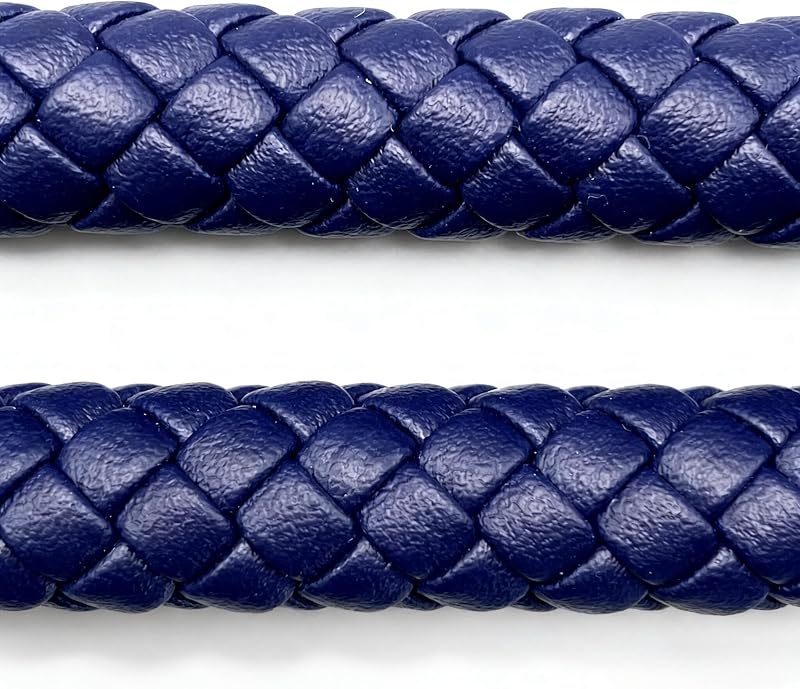 Braided Faux Leather Purse Handles with Lobster Hooks (Pair)