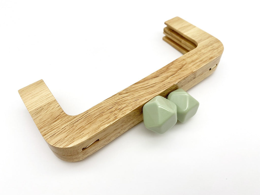 Wood-Bead Wood Purse Frame, Screw-On, 8" (20 cm)