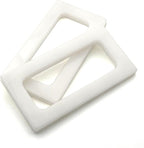 Resin Rectangle Cut-Out Purse Handles, 4 3/4" x 2 3/8" (12 x 6 cm) (Pair)