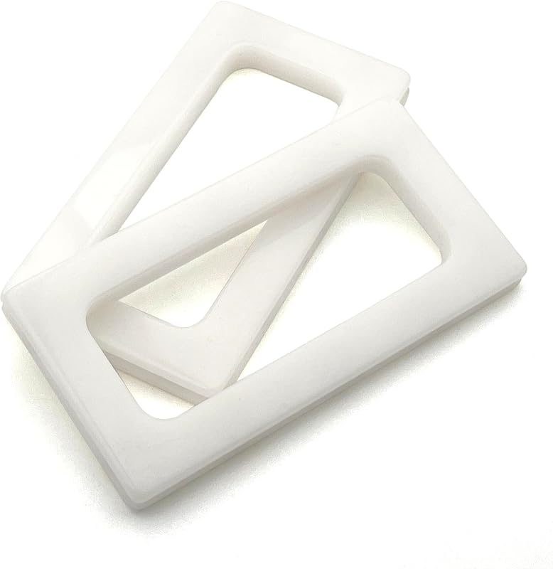 Resin Rectangle Cut-Out Purse Handles, 4 3/4" x 2 3/8" (12 x 6 cm) (Pair)