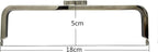 Rectangle Glue-In Purse Frame, 7" x 2" (18 x 5 cm) - Flat Clasp (No Balls)