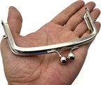 Arch Glue-In Kiss-Lock Purse Frame, 4 3/4" x 2 3/16" (12 x 5.5 cm)