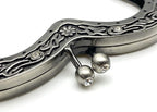Vintage Embossed Sew-In Kiss-Lock Purse Frame, 5" x 3" (12.5 x 7.5 cm)