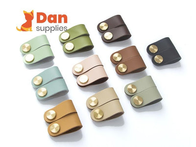 Genuine Leather Drawer Pulls / Cabinet Handles