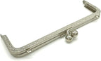 Rectangle Sew-In Kiss-Lock Purse Frame, 8" x 2 9/16" (20.5 x 6.5 cm) - with Chain Loops