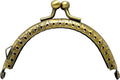 Half-Round Sew-In Kiss-Lock Purse Frame, 3 3/8" x 2" (8.5 x 5 cm)
