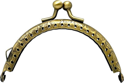 Half-Round Sew-In Kiss-Lock Purse Frame, 3 3/8" x 2" (8.5 x 5 cm)