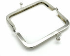 Rectangle Glue-In Kiss-Lock Purse Frame, 3 1/2" x 1 5/8" (9 x 4 cm) - 6mm Ball Clasp