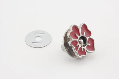 Flower and Round Shape Magnetic Snaps Bag Button Purse Magnetic Snaps Button, 1 Pieces per lot - Five-Petal Flower Magnetic Snap - 11/16" (17 mm)